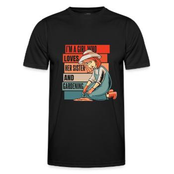 Amateur gardener garden horticultural sister - Men's Functional T-Shirt - black - Front - AI Model Male 178 dark (178cm)