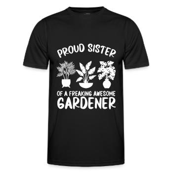 Jardinier amateur jardinier jardinier - T-shirt sport Homme - noir - Devant - AI Model Male 178 dark (178cm)