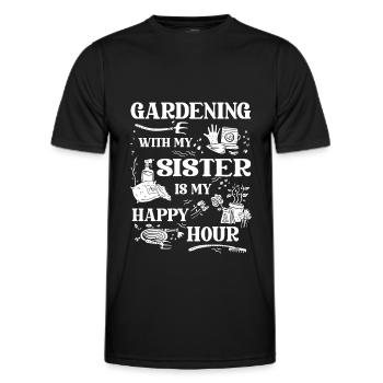 Jardinier amateur jardinier jardinier - T-shirt sport Homme - noir - Devant - AI Model Male 178 dark (178cm)