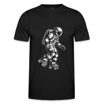 Roller skating Roller skating - Men's Functional T-Shirt - black - Front - AI Model Male 178 dark (178cm)