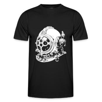 Plongeur plongeur - T-shirt sport Homme - noir - Devant - AI Model Male 178 dark (178cm)