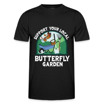 Hobbygärtner Garten Monarch - Männer Funktions-T-Shirt - Schwarz - Vorne - AI Model Male 178 dark (178cm)