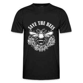 Hobbygärtner Garten Gartenbienen Save The Bees - Männer Funktions-T-Shirt - Schwarz - Vorne - AI Model Male 178 dark (178cm)