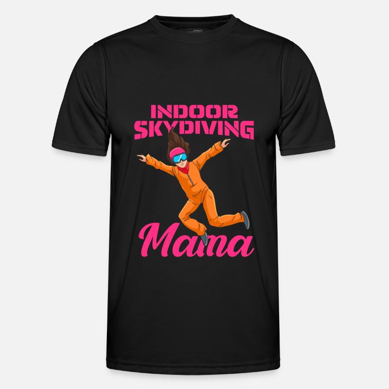 Indoor Skydiving Mutter - Männer Funktions-T-Shirt - Schwarz