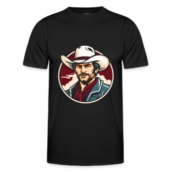 Rodeo Cowboy Ranch Cowboy - T-shirt sport Homme - noir - Devant - AI Model Male 178 dark (178cm)