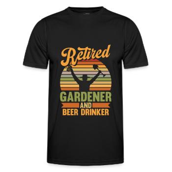 Hobby Gardener Garden Garden Beer - Men's Functional T-Shirt - black - Front - AI Model Male 178 dark (178cm)