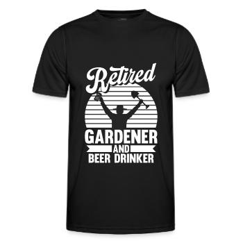 Hobby gardener garden garden beer - Men's Functional T-Shirt - black - Front - AI Model Male 178 dark (178cm)
