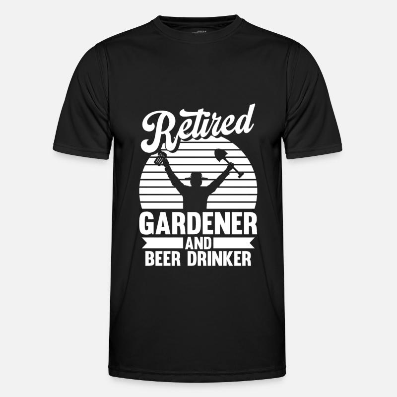 Hobbygärtner Garten Gartenbier - Männer Funktions-T-Shirt - Schwarz