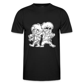 Zombie Halloween Creepy - Men's Functional T-Shirt - black - Front - AI Model Male 178 dark (178cm)