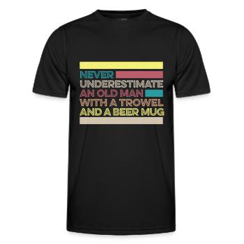 Hobby Gardener Garden Garden Beer - Men's Functional T-Shirt - black - Front - AI Model Male 178 dark (178cm)