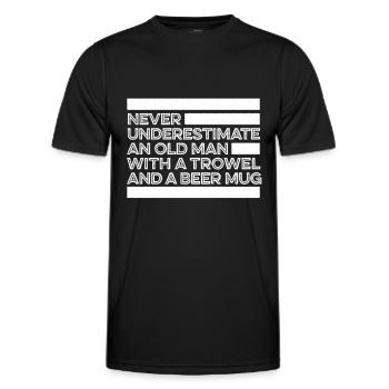Hobby gardener garden garden beer - Men's Functional T-Shirt - black - Front - AI Model Male 178 dark (178cm)