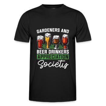 Hobby Gardener Garden Society Garden Bière - T-shirt sport Homme - noir - Devant - AI Model Male 178 dark (178cm)