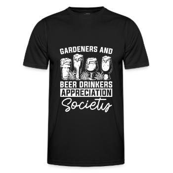 Hobby Gardener Garden Society Garden Bière - T-shirt sport Homme - noir - Devant - AI Model Male 178 dark (178cm)