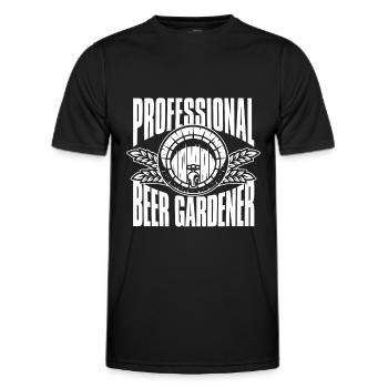 Hobby gardener garden garden beer - Men's Functional T-Shirt - black - Front - AI Model Male 178 dark (178cm)