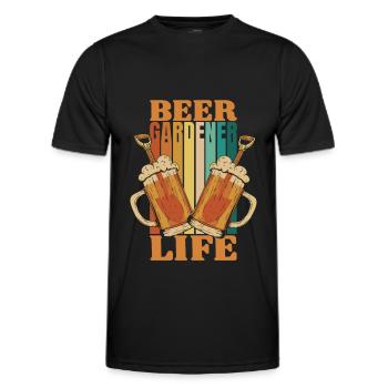 Hobby Gardener Garden Garden Beer - Men's Functional T-Shirt - black - Front - AI Model Male 178 dark (178cm)