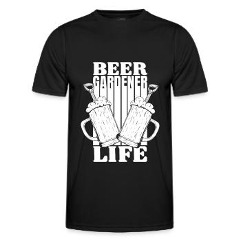Hobby gardener garden garden beer - Men's Functional T-Shirt - black - Front - AI Model Male 178 dark (178cm)