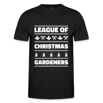 Amateur Gardener Garden Ugly Christmas - Men's Functional T-Shirt - black - Front - AI Model Male 178 dark (178cm)