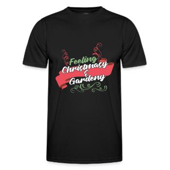 Hobbygärtner Garten Weihnachtlich - Männer Funktions-T-Shirt - Schwarz - Vorne - AI Model Male 178 dark (178cm)