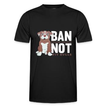 Pitbull Pitbull Interdiction - T-shirt sport Homme - noir - Devant - AI Model Male 178 dark (178cm)