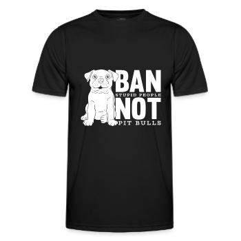 Pitbull Pitbull Interdiction - T-shirt sport Homme - noir - Devant - AI Model Male 178 dark (178cm)