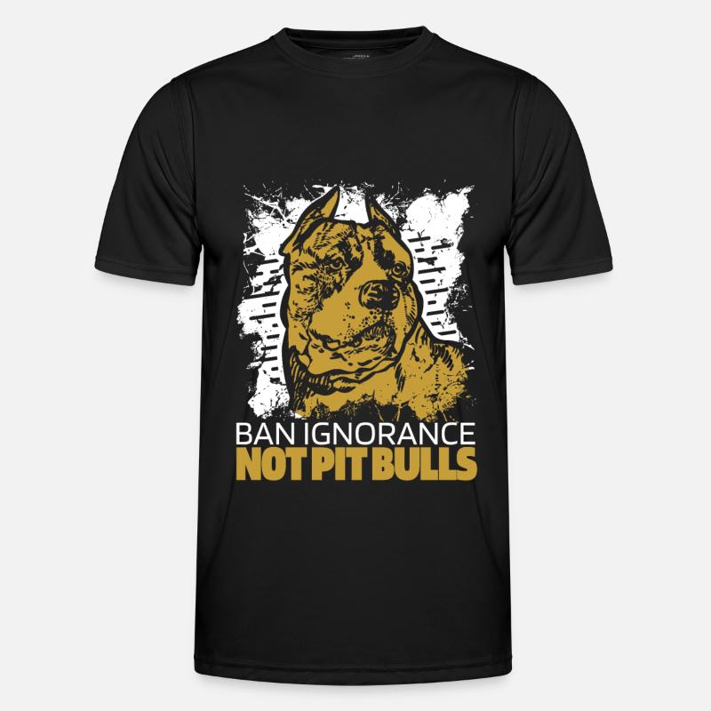 Pitbull Ignoranz Pitbull Verbot Männer Funktions-T-Shirt