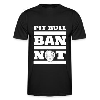 Pitbull Cool Pitbull Ban - Men's Functional T-Shirt - black - Front - AI Model Male 178 dark (178cm)