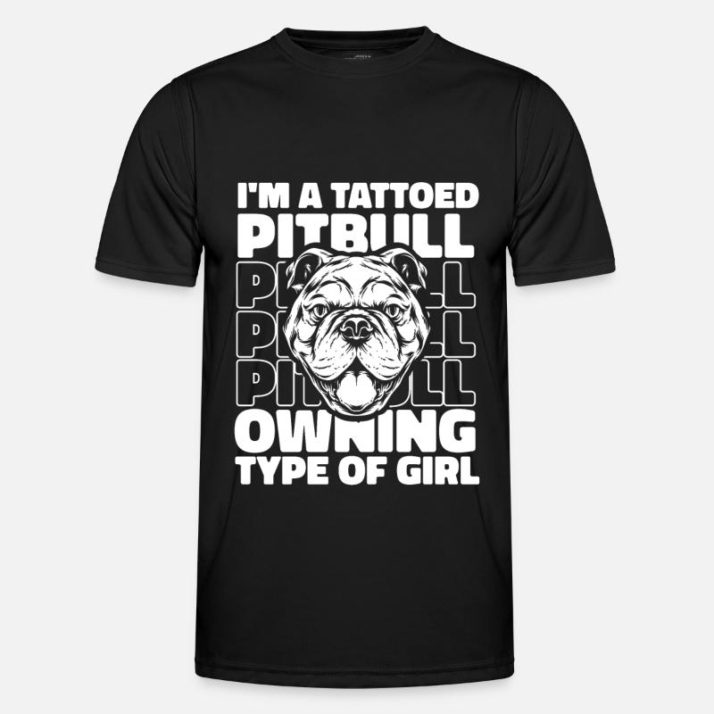 Pitbull Tätowiert Pitbull Verbot - Männer Funktions-T-Shirt - Schwarz