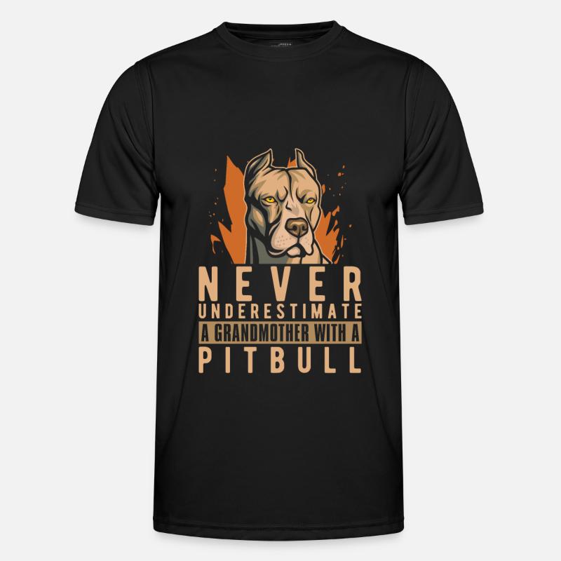 Pitbull Grand-mère Pitbull Interdiction T-shirt sport Homme
