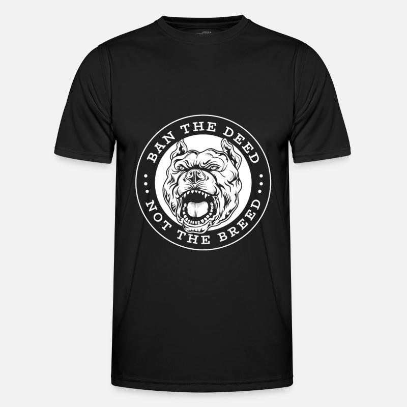 Pitbull Pitbull Verbot - Männer Funktions-T-Shirt - Schwarz