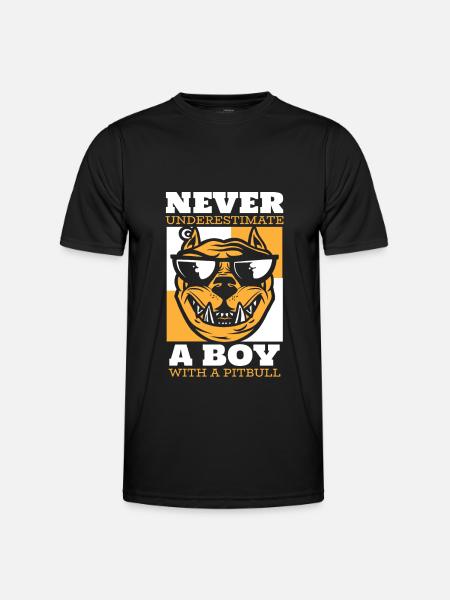 Pitbull Funny Pitbull Ban - Men's Functional T-Shirt - black
