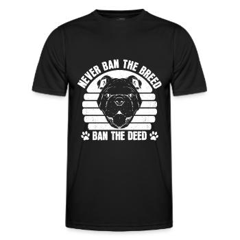 Pitbull Love Pitbull Ban - Men's Functional T-Shirt - black - Front - AI Model Male 178 dark (178cm)