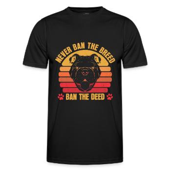 Pitbull Cool Pitbull Ban - Men's Functional T-Shirt - black - Front - AI Model Male 178 dark (178cm)