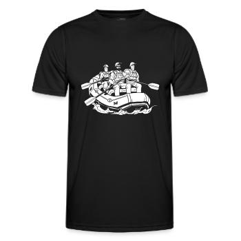 Rafting - Männer Funktions-T-Shirt - Schwarz - Vorne - AI Model Male 178 dark (178cm)