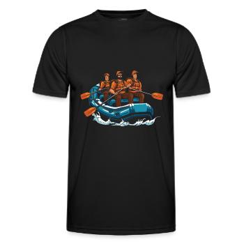 Rafting - Men's Functional T-Shirt - black - Front - AI Model Male 178 dark (178cm)