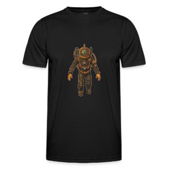 Diving Diver Commercial Diving - Men's Functional T-Shirt - black - Front - AI Model Male 178 dark (178cm)