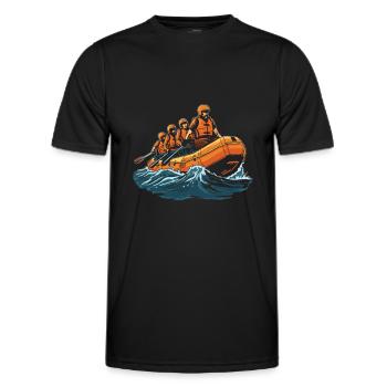 Rafting - Men's Functional T-Shirt - black - Front - AI Model Male 178 dark (178cm)