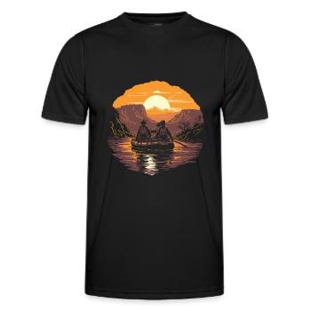 Rafting - Men's Functional T-Shirt - black - Front - AI Model Male 178 dark (178cm)