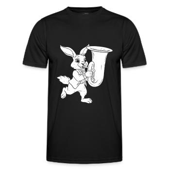 Fanfare procession tuba - Men's Functional T-Shirt - black - Front - AI Model Male 178 dark (178cm)