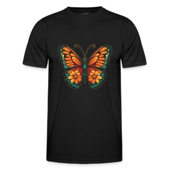 Papillons du jardin des papillons - T-shirt sport Homme - noir - Devant - AI Model Male 178 dark (178cm)