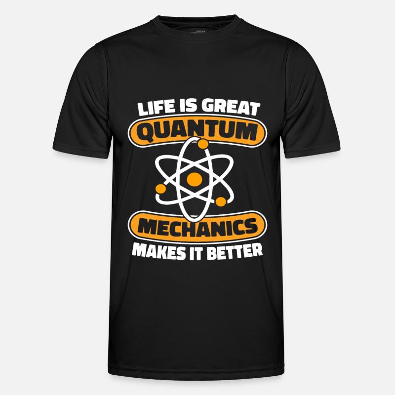 Physik Phyiker Cool Quantenphysik - Männer Funktions-T-Shirt - Schwarz