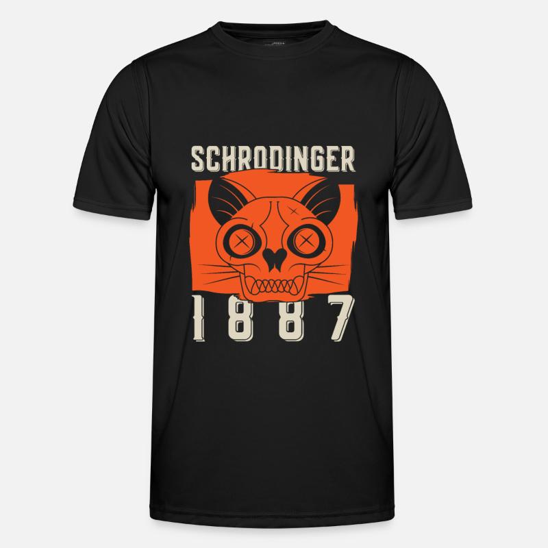 Physik Phyiker Katze Quantenphysik - Männer Funktions-T-Shirt - Schwarz