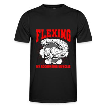 Buchhalter Steuerberater Muskel - Männer Funktions-T-Shirt - Schwarz - Vorne - AI Model Male 178 dark (178cm)