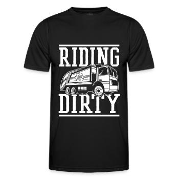 Truck Driver Trucker Truck Driver Driver - Men's Functional T-Shirt - black - Front - AI Model Male 178 dark (178cm)