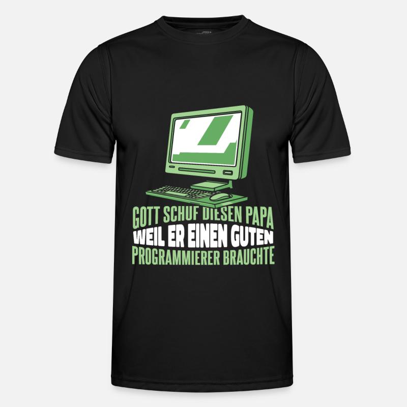 Entwickler Coder Programmierer - Männer Funktions-T-Shirt - Schwarz