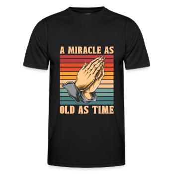 Christ Christianisme Prière - T-shirt sport Homme - noir - Devant - AI Model Male 178 dark (178cm)