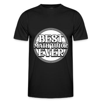 Professeur de mathématiques Professeur de mathématiques Tuteur de mathématiques - T-shirt sport Homme - noir - Devant - AI Model Male 178 dark (178cm)