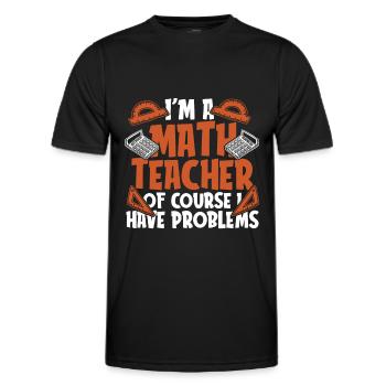Math Teacher Math Teacher Wheelchair - Men's Functional T-Shirt - black - Front - AI Model Male 178 dark (178cm)