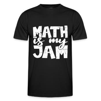 Professeur de mathématiques Professeur de mathématiques Tuteur en mathématiques - T-shirt sport Homme - noir - Devant - AI Model Male 178 dark (178cm)