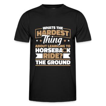 Équitation équestre amusante Endurance - T-shirt sport Homme - noir - Devant - AI Model Male 178 dark (178cm)