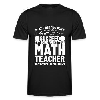 Math Teacher Math Teacher Sarcastic - Men's Functional T-Shirt - black - Front - AI Model Male 178 dark (178cm)